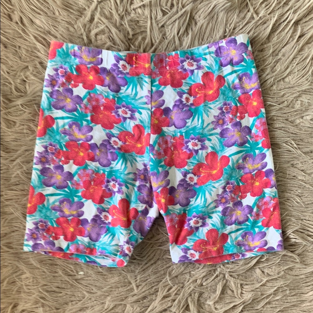Wonder Nation Girl’s Red and Purple Floral Shorts